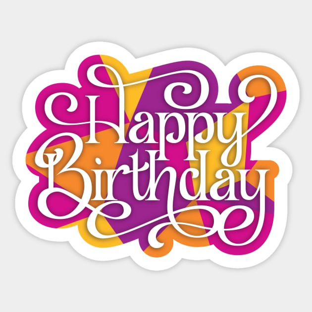 Playful and Colorful Birthday Sticker by polliadesign